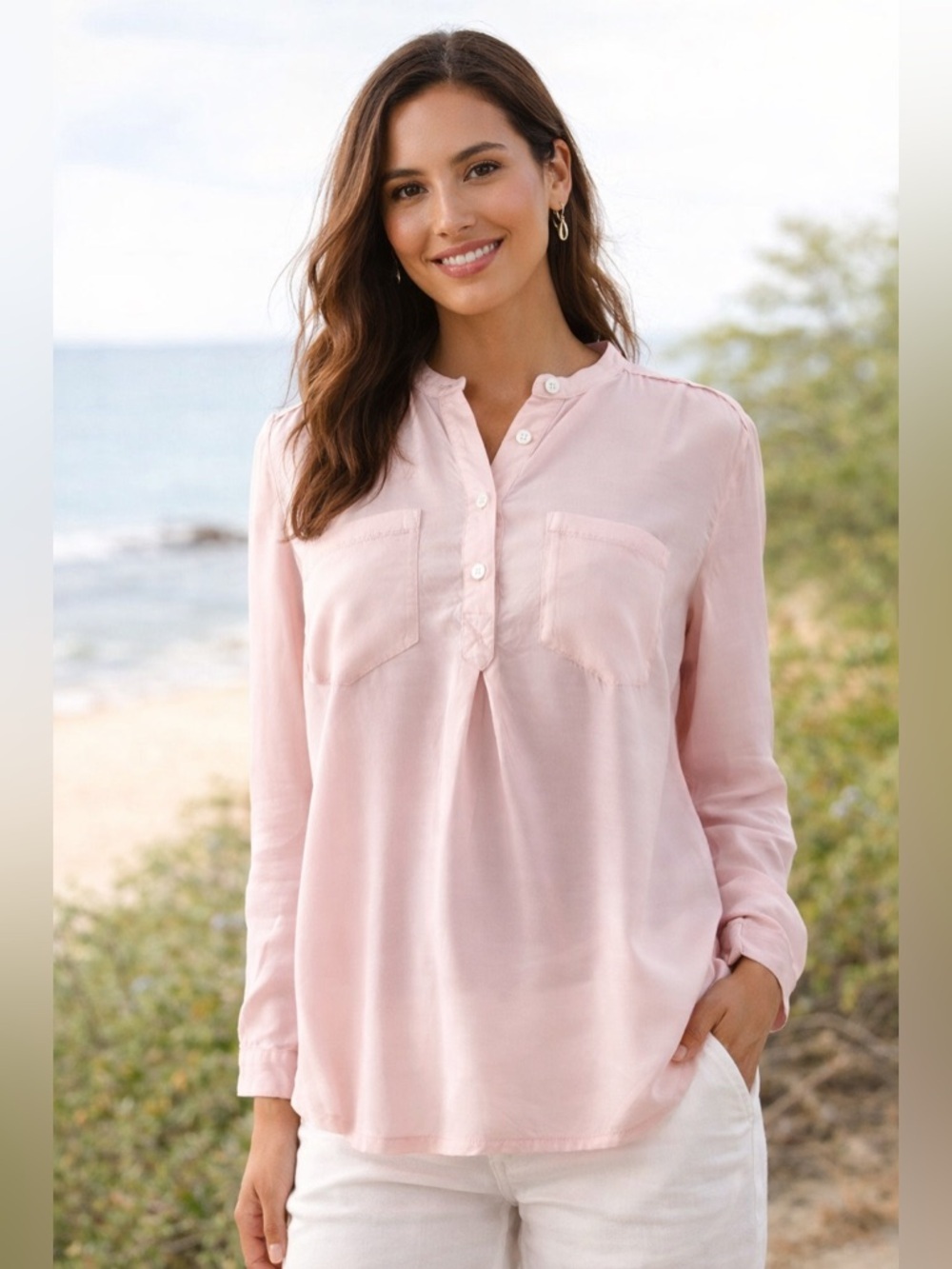Tommy Bahama Pink Blouse Small